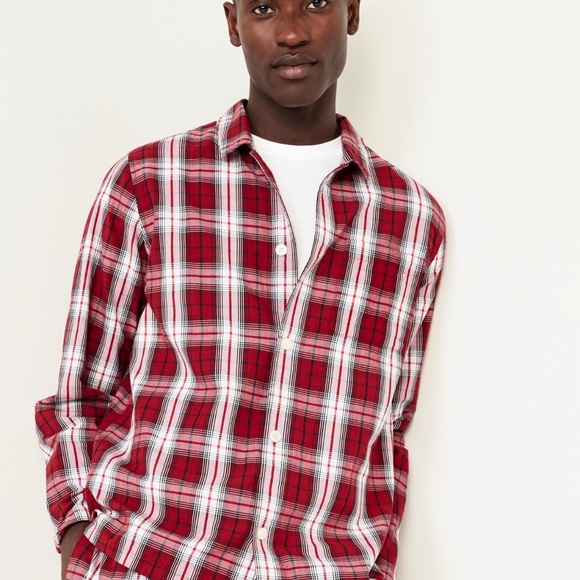 NWT OLD NAVY Poplin Pajama Short Set COLOR RED PLAID SIZE MEDIUM - Picture 6 of 7